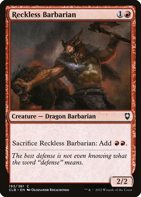 Reckless Barbarian (foil)