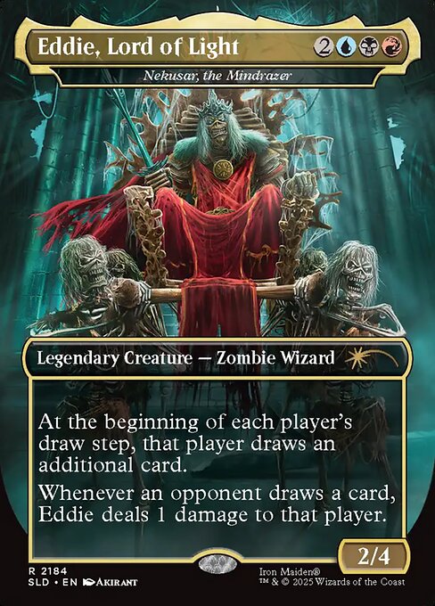 Eddie, Lord of Light // Nekusar, the Mindrazer (Rainbow foil)