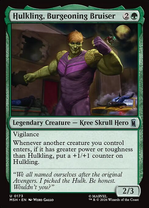 Hulkling,  Burgeoning Bruiser (foil)